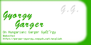 gyorgy garger business card